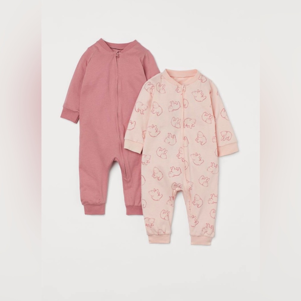 H&M 2-pack Jumpsuits with Zip Size‎ NB